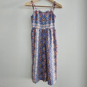 Tru Love Girls Bohemian Print Jumpsuit Size 7